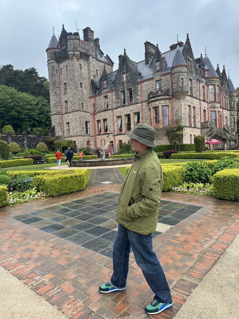 A view of Belfast Castle featuring it's gardens